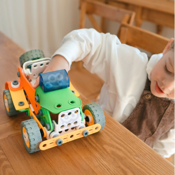 WOOPIE Construction Bricks Set STEM Vehicles 163 pcs.