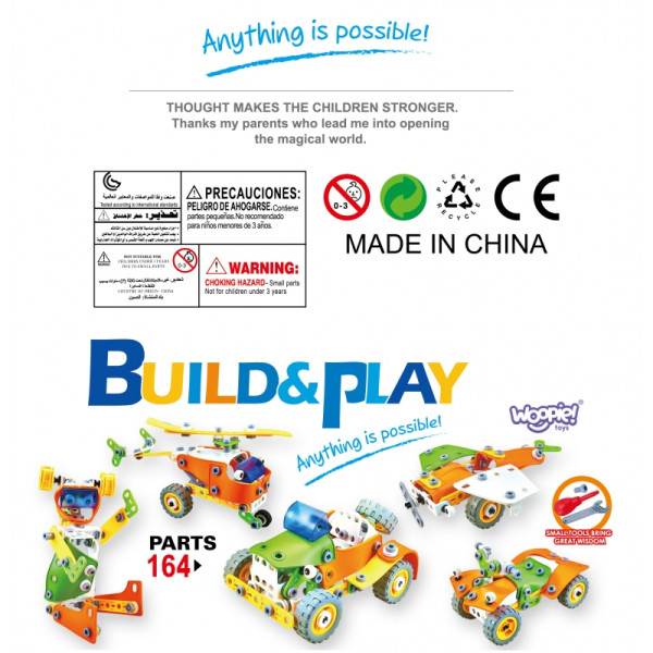 WOOPIE STEM konstruktoriaus rinkinys 163 vnt.