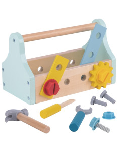 TOOKY TOY medinių įrankių dėžių rinkinys 18 vnt.