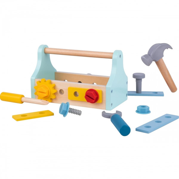 TOOKY TOY medinių įrankių dėžių rinkinys 18 vnt. TOOKY TOY medinių įrankių dėžių rinkinys 18 vnt.