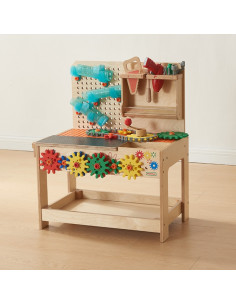 MASTERKIDZ Montessori STEM medinės dirbtuvės su įrankiais + priedais 2