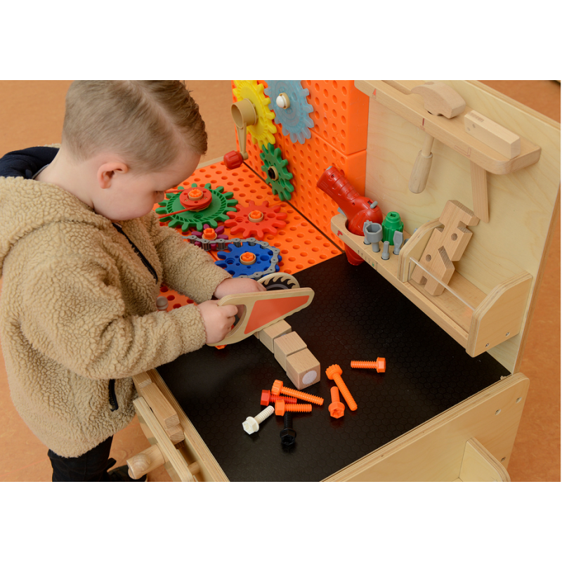 MASTERKIDZ Wooden Workshop XXL Montessori STEM with Tools + Accessories