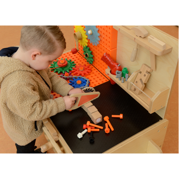 MASTERKIDZ XXL Montessori STEM medinės dirbtuvės su įrankiais + priedais MASTERKIDZ XXL Montessori STEM medinės dirbtuvės su įrankiais + priedais