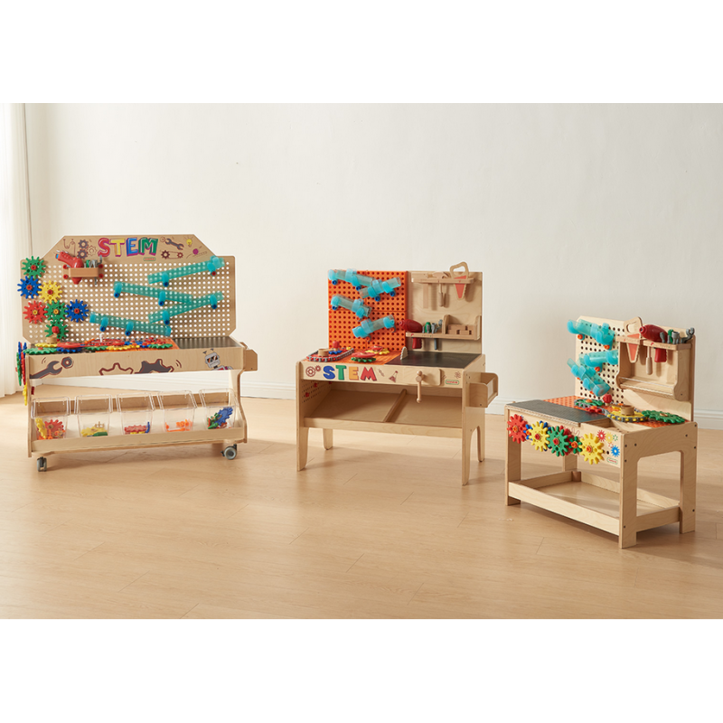 MASTERKIDZ Wooden Workshop XXL Montessori STEM with Tools + Accessories