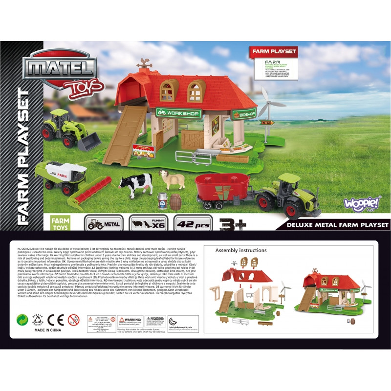 WOOPIE rinkinys Farm Tractors + Figures 42 vnt.
