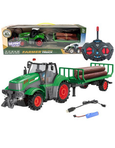 WOOPIE RC nuotolinio valdymo traktorius su priekaba - 1:24 mastelis