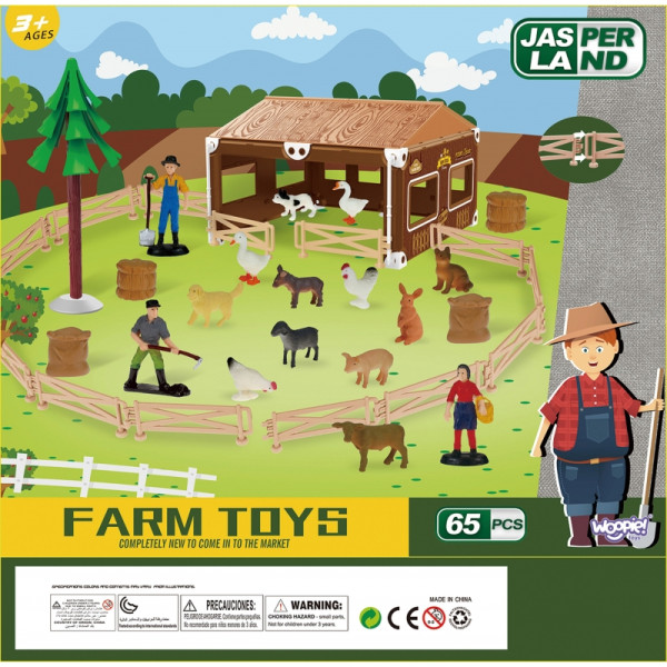WOOPIE rinkinys Small Farmer Farm Farm + Gyvūnai ir priedai WOOPIE rinkinys Small Farmer Farm Farm + Gyvūnai ir priedai