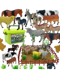 WOOPIE Farm figūrėlių rinkinys + bagažinė 57 vnt.
