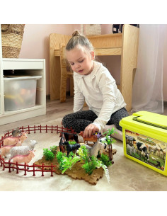 WOOPIE Farm figūrėlių rinkinys + bagažinė 57 vnt. 2
