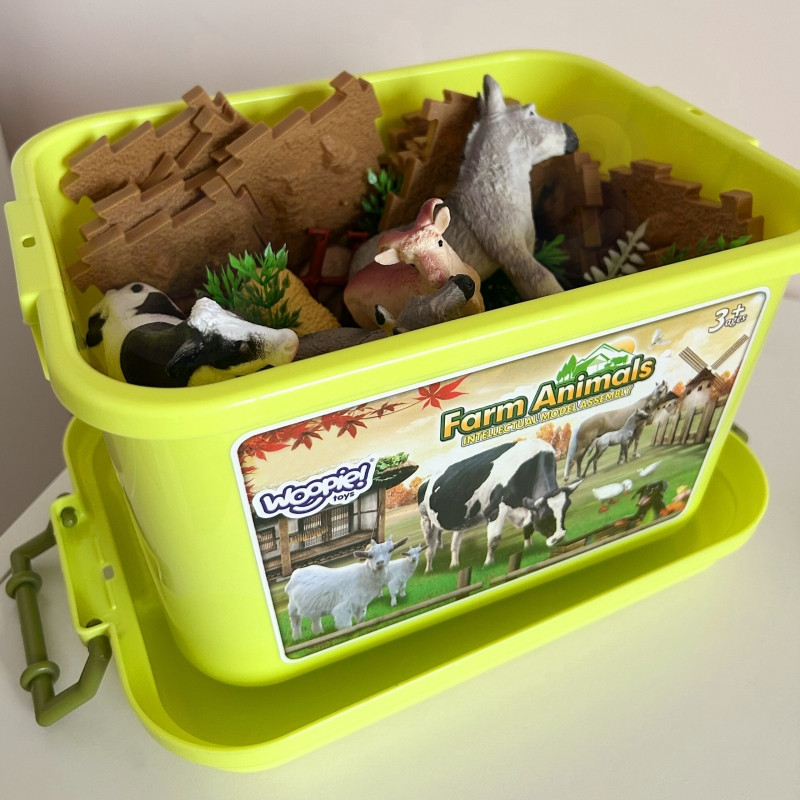 WOOPIE Farm figūrėlių rinkinys + bagažinė 57 vnt.