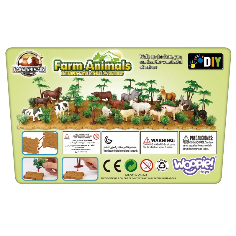 WOOPIE Farm figūrėlių rinkinys + bagažinė 57 vnt.