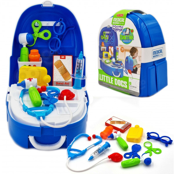 WOOPIE Little Doctor rinkinys kuprinėje 18 vnt. WOOPIE Little Doctor rinkinys kuprinėje 18 vnt.