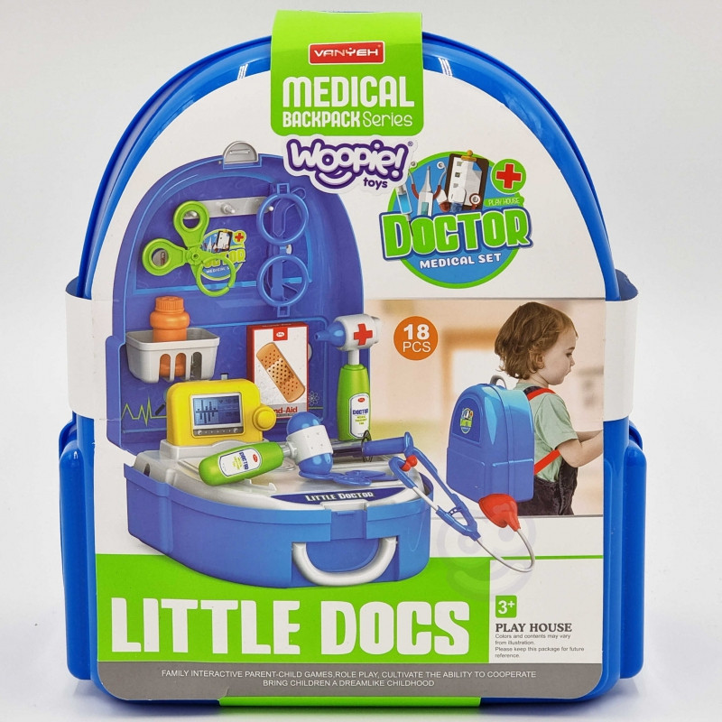 WOOPIE Little Doctor rinkinys kuprinėje 18 vnt.