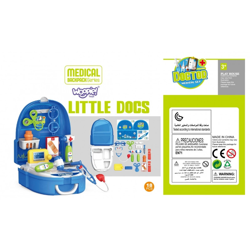 WOOPIE Little Doctor rinkinys kuprinėje 18 vnt.