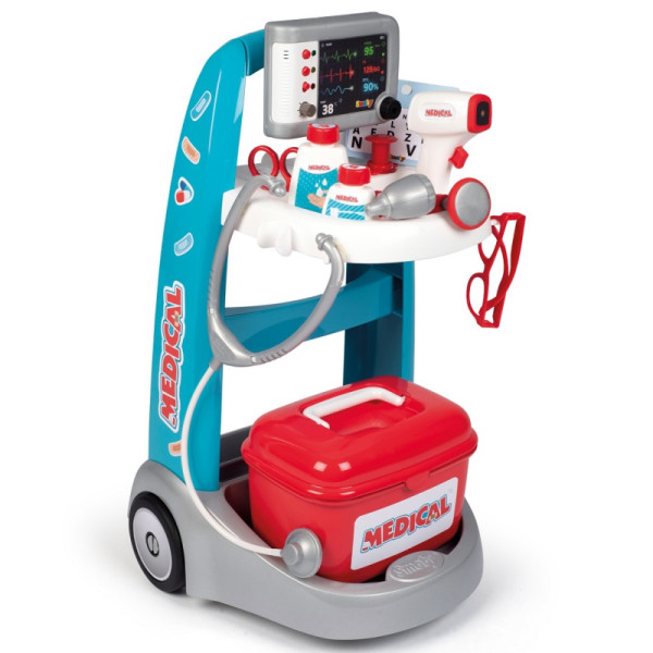 SMOBY elektroninis medicininis vežimėlis 16 priedai SMOBY elektroninis medicininis vežimėlis 16 priedai