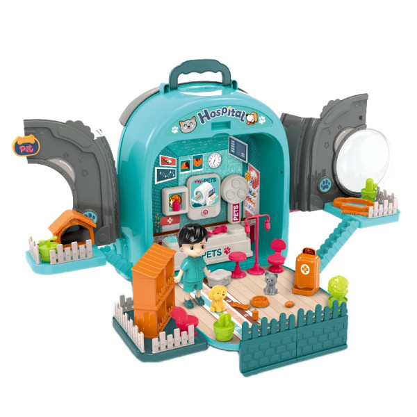 WOOPIE Little Vet Set 3in1 namas kuprinėje šunyje WOOPIE Little Vet Set 3in1 namas kuprinėje šunyje