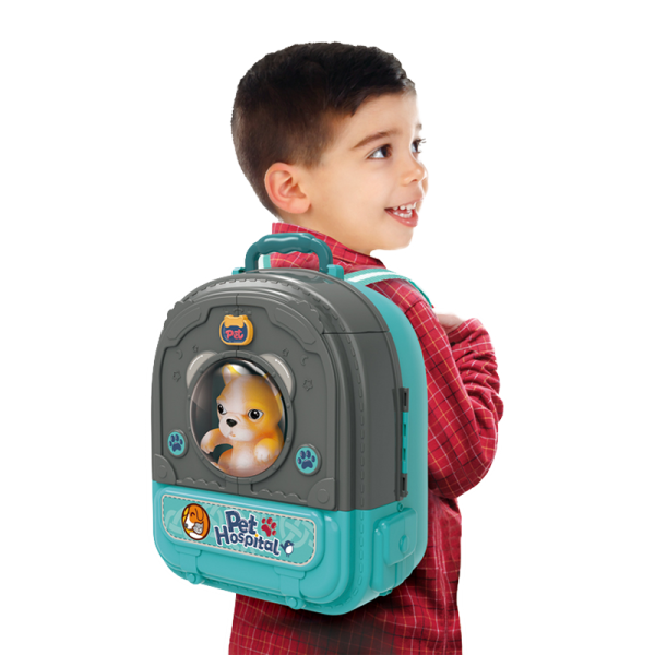 WOOPIE Little Vet Set 3in1 namas kuprinėje šunyje WOOPIE Little Vet Set 3in1 namas kuprinėje šunyje
