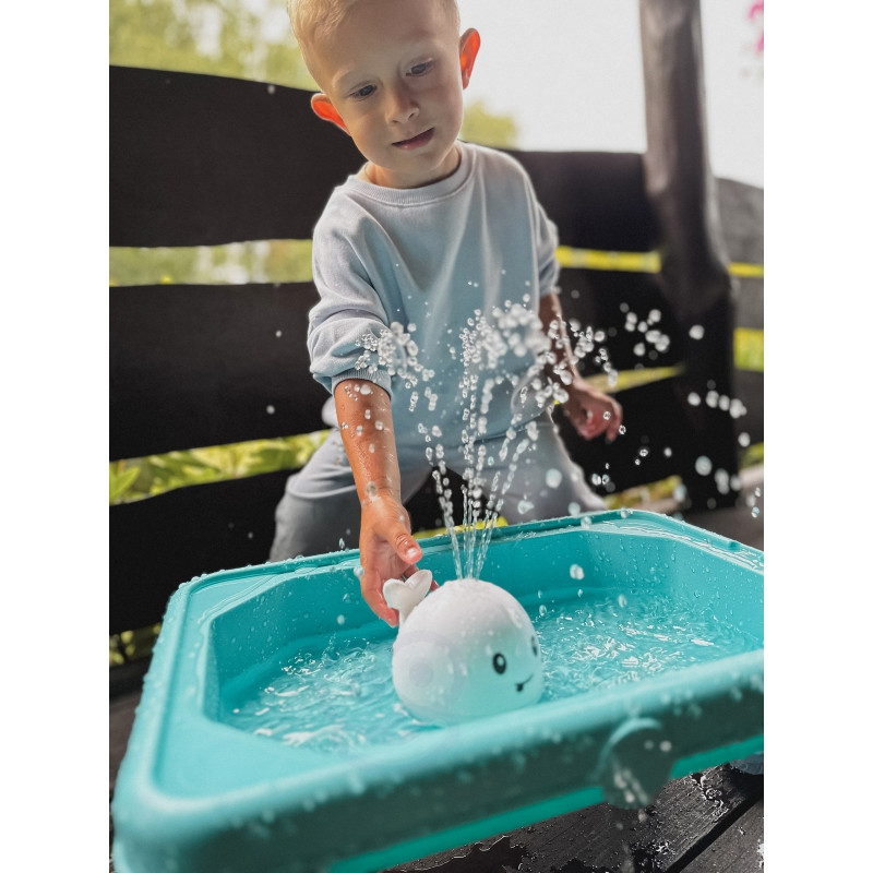 WOOPIE BABY Vonios žaislas Banginis Squirting Vandens LED fontanas