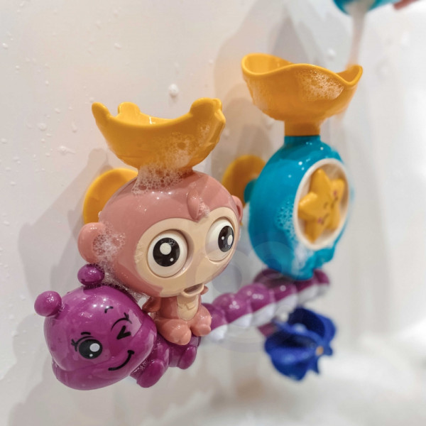 WOOPIE BABY vandens vonios žaislas beždžionė + puodelis WOOPIE BABY vandens vonios žaislas beždžionė + puodelis