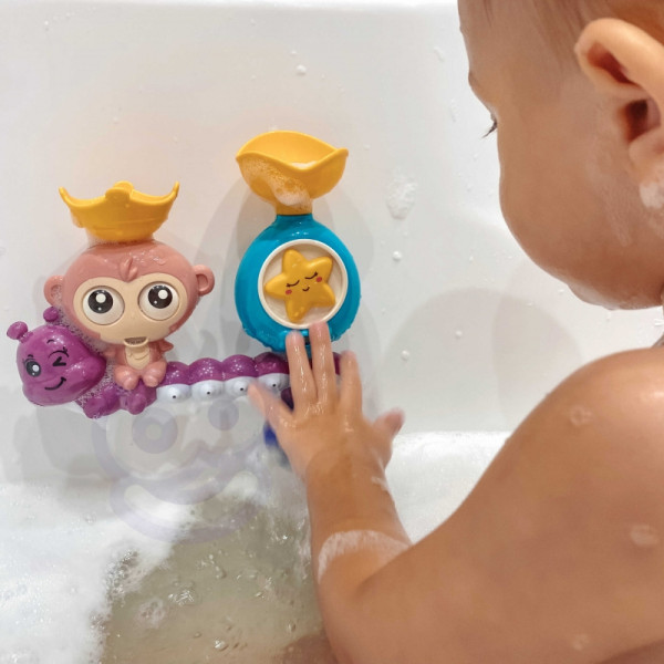 WOOPIE BABY vandens vonios žaislas beždžionė + puodelis WOOPIE BABY vandens vonios žaislas beždžionė + puodelis
