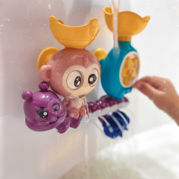 WOOPIE BABY vandens vonios žaislas beždžionė + puodelis WOOPIE BABY vandens vonios žaislas beždžionė + puodelis