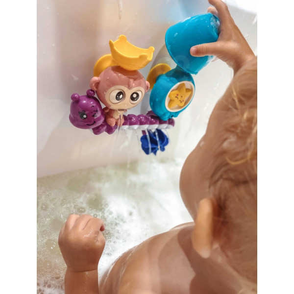 WOOPIE BABY vandens vonios žaislas beždžionė + puodelis WOOPIE BABY vandens vonios žaislas beždžionė + puodelis