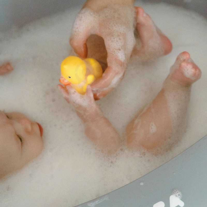 WOOPIE BABY vonios žaislų puodelis + antis + muilo dozatoriaus rinkinys