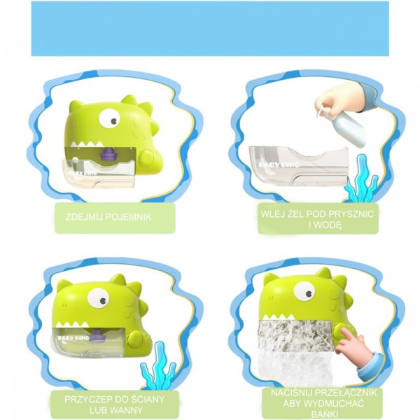 Игрушка для ванны "Динозавр Вупи", зелёная