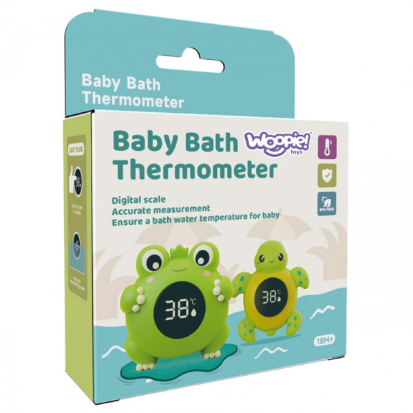 WOOPIE BABY vonios termometras 2in1 vandens ir kambario temperatūros matavimo vėžlys WOOPIE BABY vonios termometras 2in1 vandens ir kambario temperatūros matavimo vėžlys
