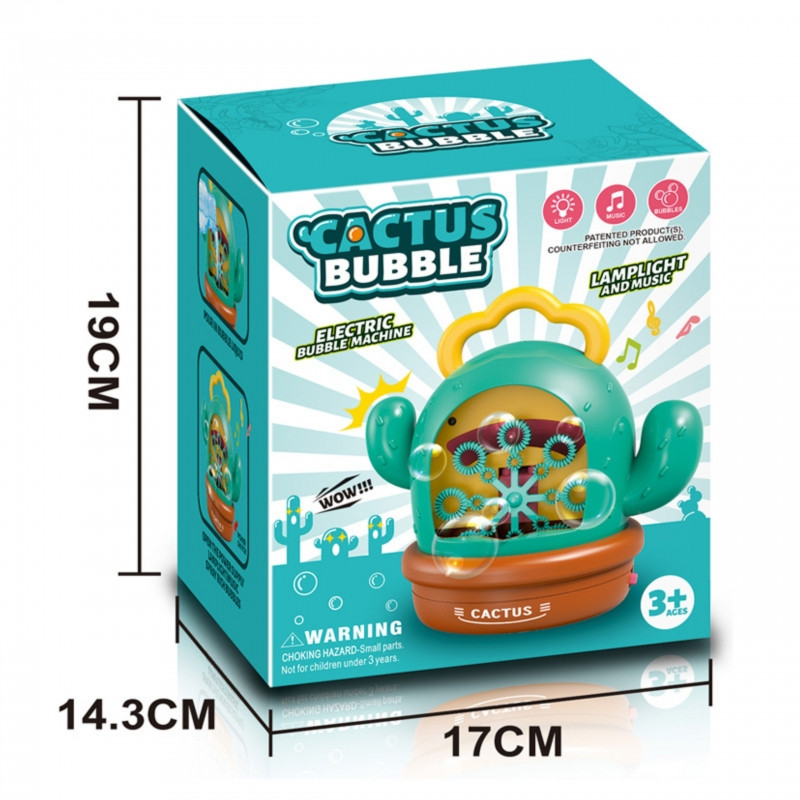 WOOPIE Interactive Cactus Bubble Machine