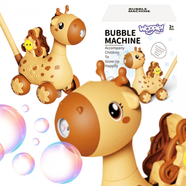 WOOPIE Pusher Giraffe 2in1 muilo burbulų mašina vaikams
