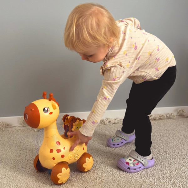 WOOPIE Pusher Giraffe 2in1 muilo burbulų mašina vaikams