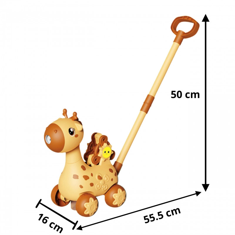 WOOPIE Pusher Giraffe 2in1 muilo burbulų mašina vaikams