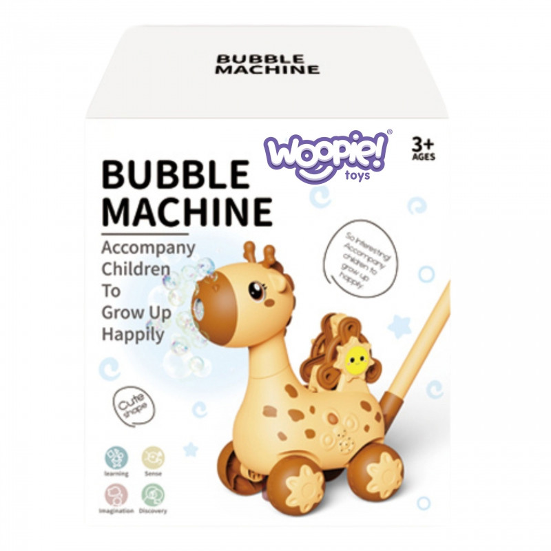 WOOPIE Pusher Giraffe 2in1 muilo burbulų mašina vaikams
