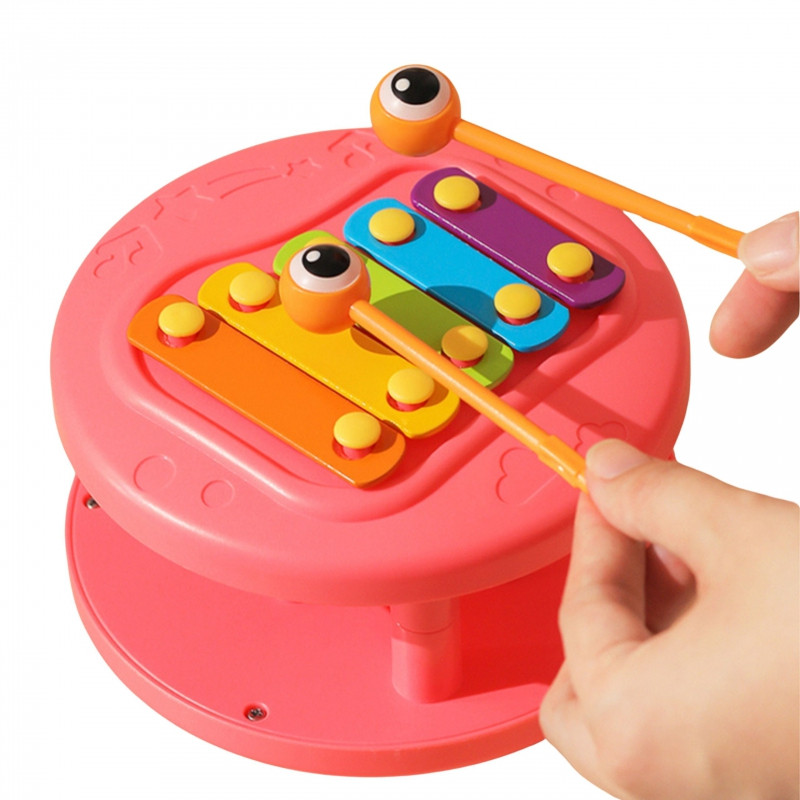 WOOPIE 4-in-1 Pull-Along Snail, Cymbals, Sensory Gears, Launcher + Small Car