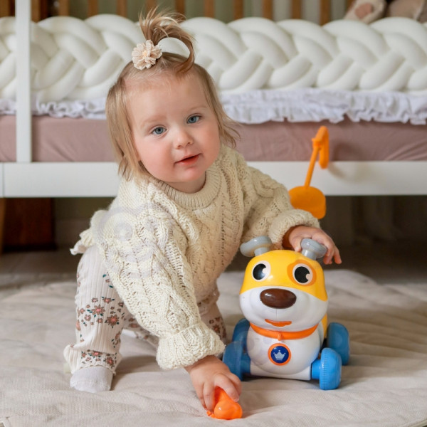 WOOPIE Интерактивный толкатель собак 2-в-1 с лаем на 360°, 6 м+