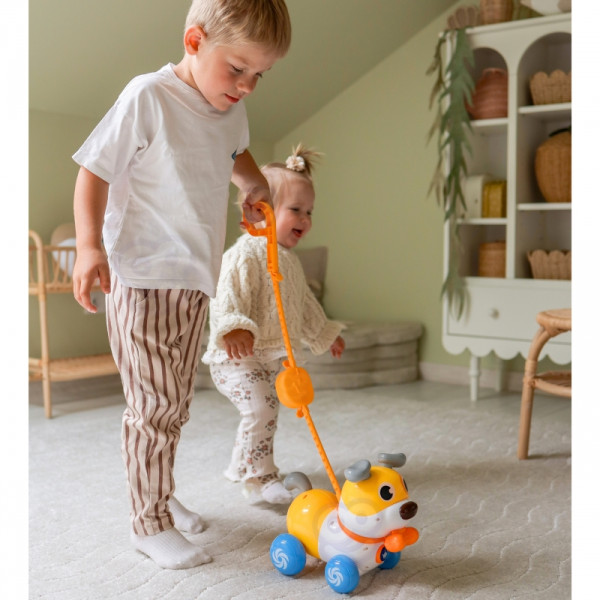 WOOPIE Интерактивный толкатель собак 2-в-1 с лаем на 360°, 6 м+