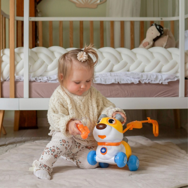 WOOPIE Интерактивный толкатель собак 2-в-1 с лаем на 360°, 6 м+