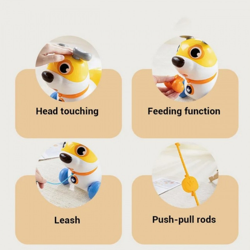 WOOPIE Интерактивный толкатель собак 2-в-1 с лаем на 360°, 6 м+