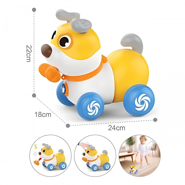 WOOPIE Интерактивный толкатель собак 2-в-1 с лаем на 360°, 6 м+