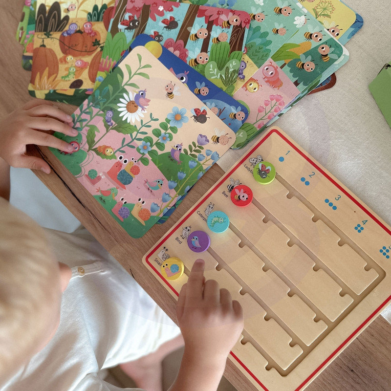 TOOKY TOY Деревянная игра для обучения счёту животных