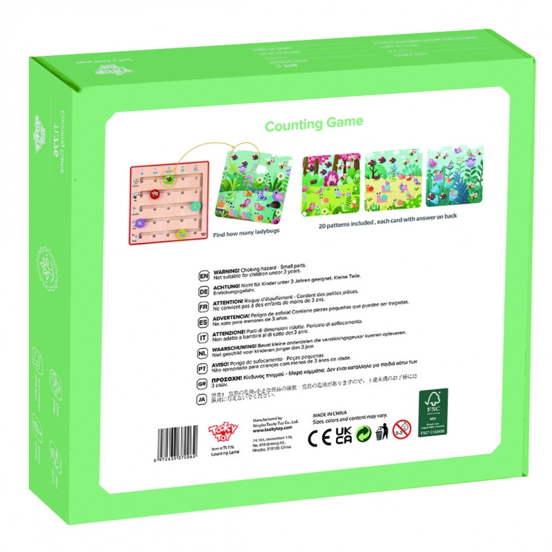 TOOKY TOY Деревянная игра для обучения счёту животных