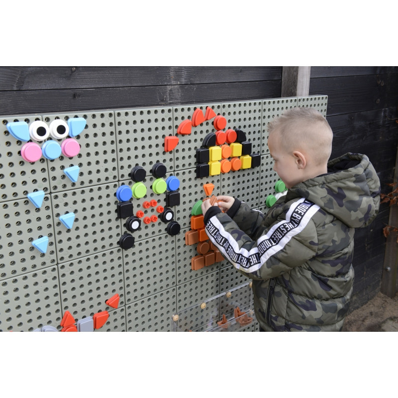 MASTERKIDZ geometrinių figūrų kaiščių rinkinys 64vnt STEM lentoms