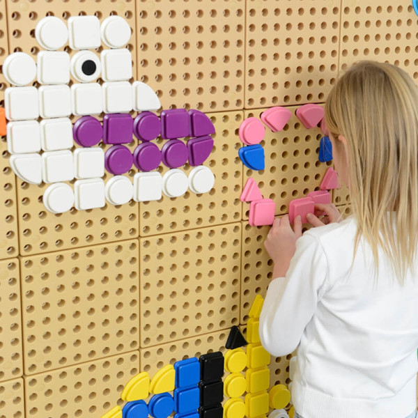 MASTERKIDZ geometrinių figūrų kaiščių rinkinys 64vnt STEM lentoms MASTERKIDZ geometrinių figūrų kaiščių rinkinys 64vnt STEM lentoms