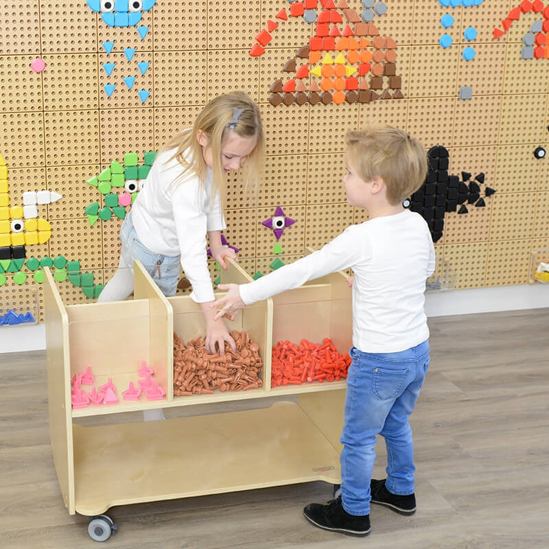 MASTERKIDZ geometrinių figūrų kaiščių rinkinys 64vnt STEM lentoms