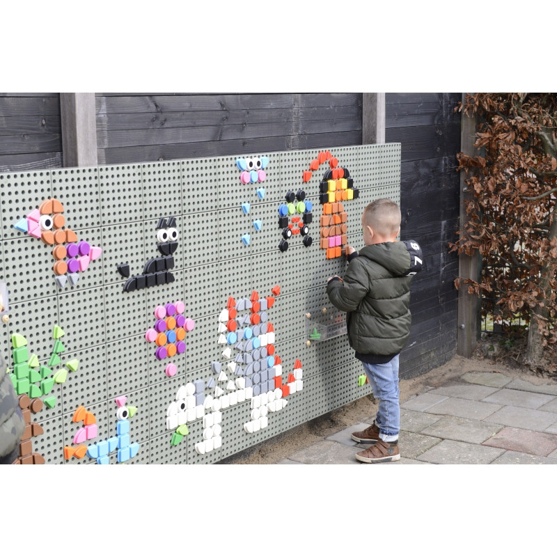 MASTERKIDZ geometrinių figūrų kaiščių rinkinys 64vnt STEM lentoms