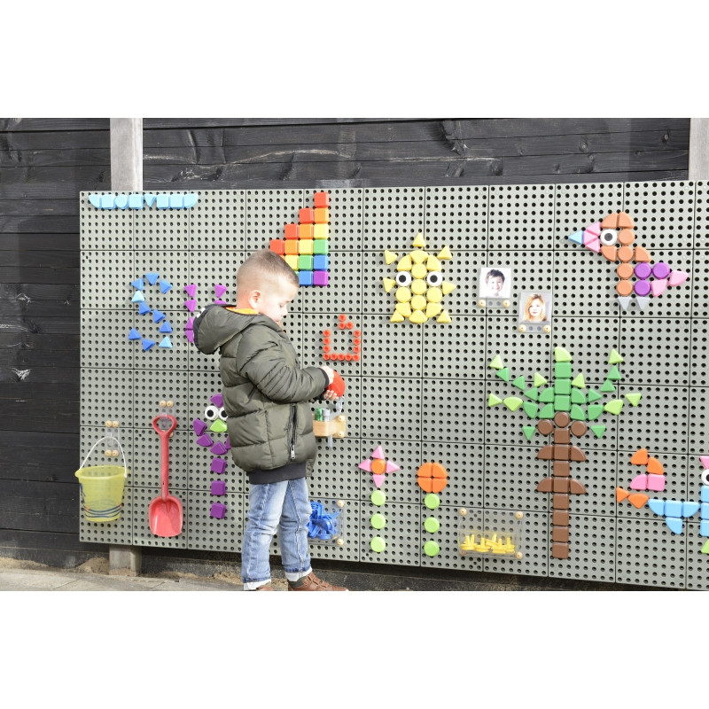 MASTERKIDZ geometrinių figūrų kaiščių rinkinys 64vnt STEM lentoms