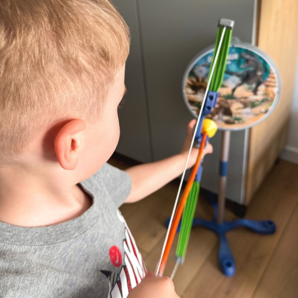 WOOPIE Little Archer Set Dinozaurų lanko strėlių skydas 32 vnt. WOOPIE Little Archer Set Dinozaurų lanko strėlių skydas 32 vnt.