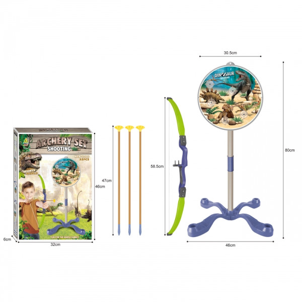 WOOPIE Маленький Лучник Набор Динозавры Лук Стрелы Щит 32 предмета.