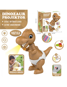 WOOPIE dinozaurų piešimo projektorius + žymekliai 2